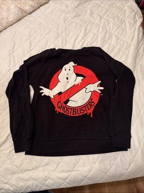 Ghostbusters Logo Black Crew Sweatshirt